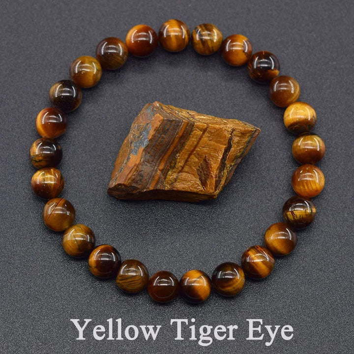 Tiger Eye Charm Bracelet Gemstone Jewelry Bead Bracelet Protection Crystals Bracelet