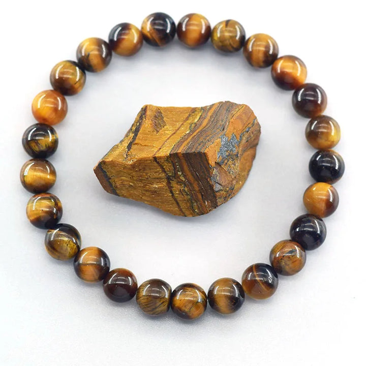 Tiger Eye Charm Bracelet Gemstone Jewelry Bead Bracelet Protection Crystals Bracelet