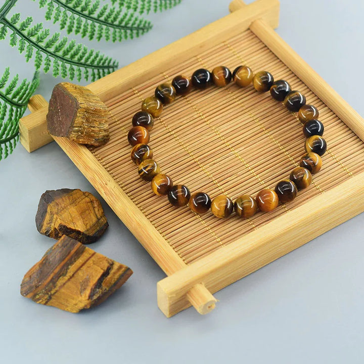 Tiger Eye Charm Bracelet Gemstone Jewelry Bead Bracelet Protection Crystals Bracelet