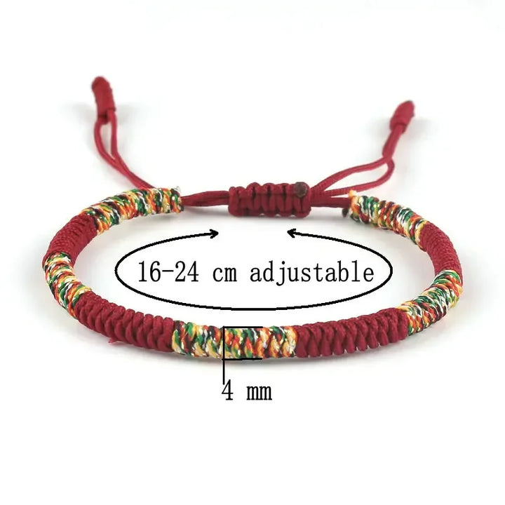 Tibetan Buddhism Braided Matching String Bracelet Kabbalah Lucky Charm Adjustable Knot Rope Bracelet