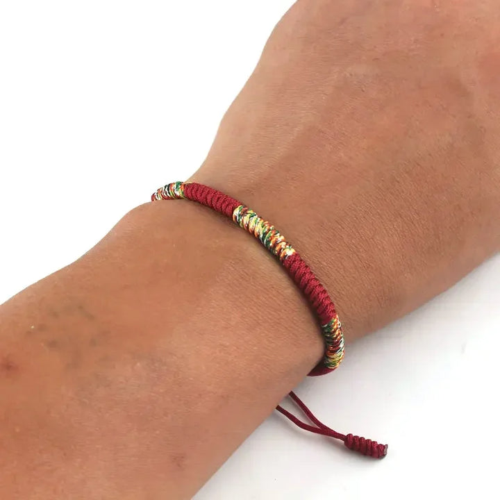 Tibetan Buddhism Braided Matching String Bracelet Kabbalah Lucky Charm Adjustable Knot Rope Bracelet