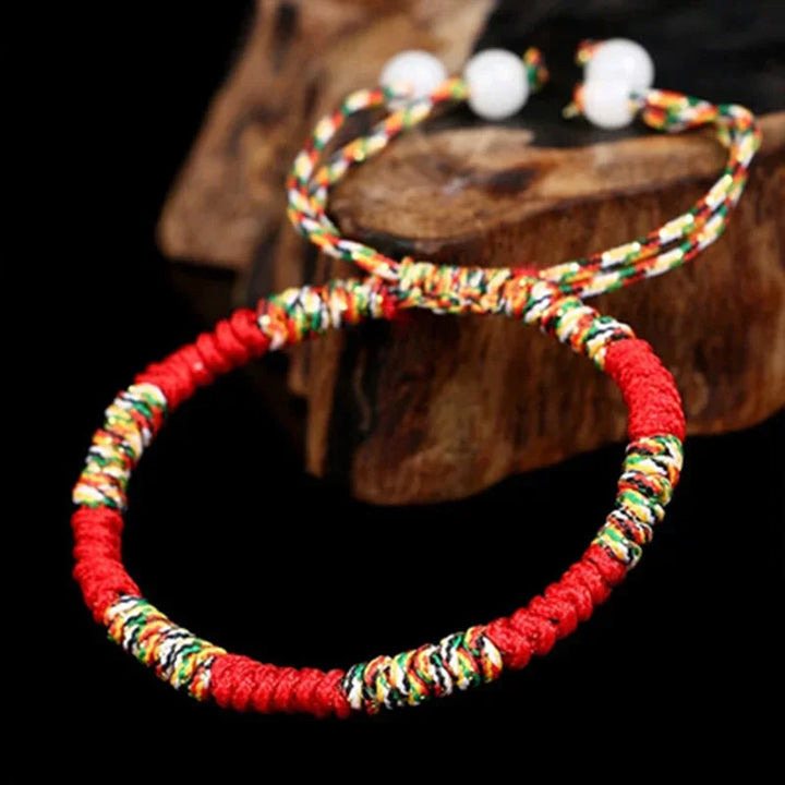 Buddha Bracelet Lucky Charm Braided Rope Chain Knot Bracelet Buddhism Jewelry