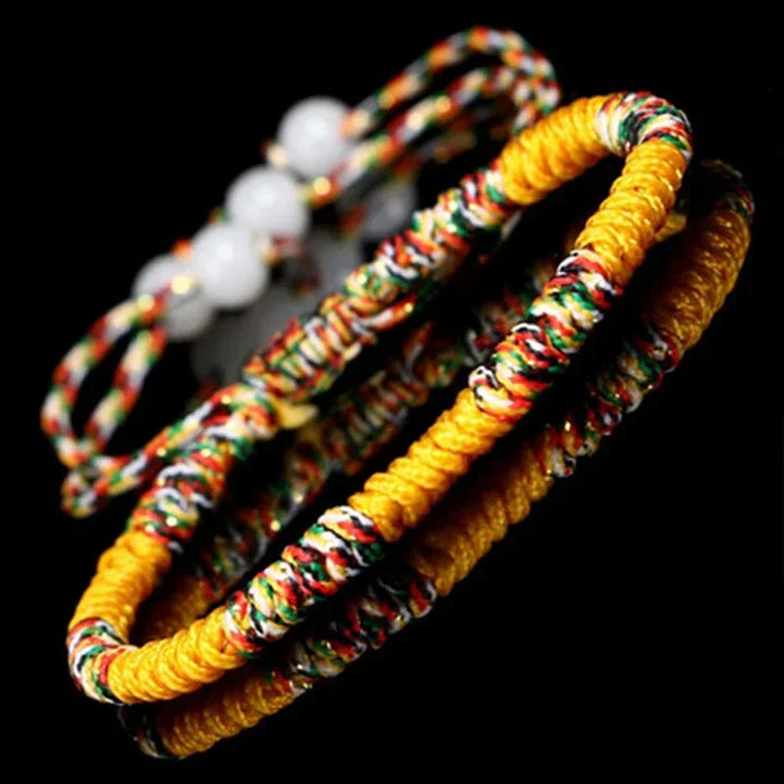 Buddha Bracelet Lucky Charm Braided Rope Chain Knot Bracelet Buddhism Jewelry