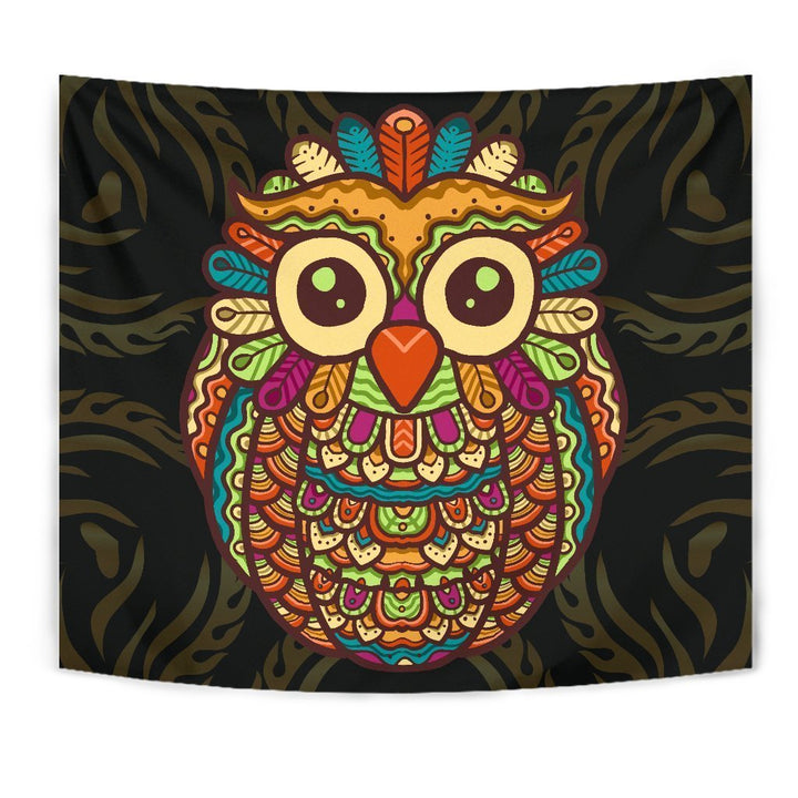 Colorful Owl Tapestry