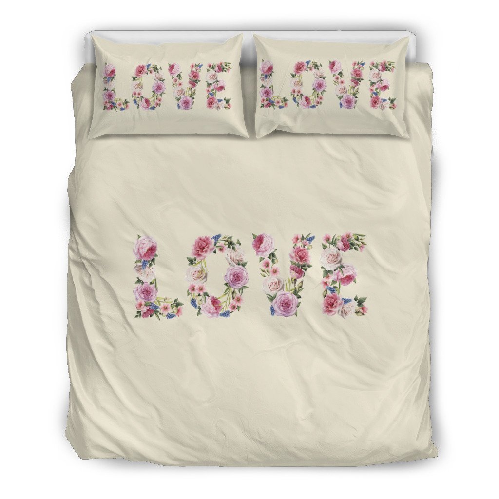 Floral Love - Sweet Corn (Beige) Bedding Set