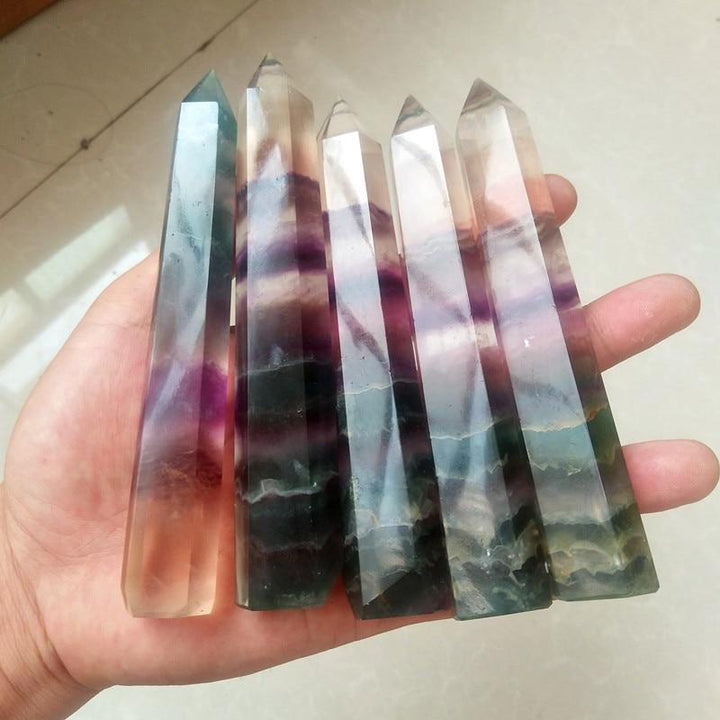 Natural Fluorite Crystal Chakra Stones Protection Spiritual Energy Stone