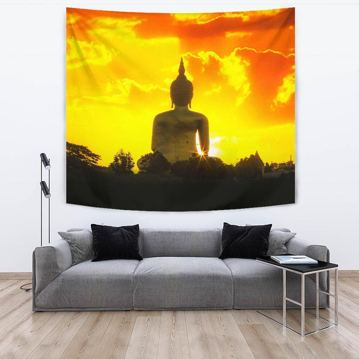 Yellow Buddha Tapestry