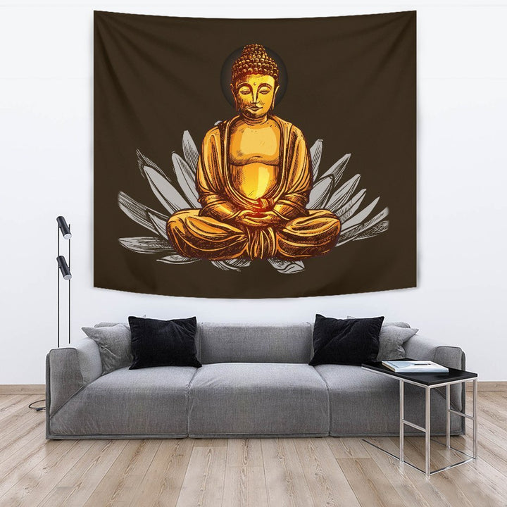 Buddha Lotus Tapestry