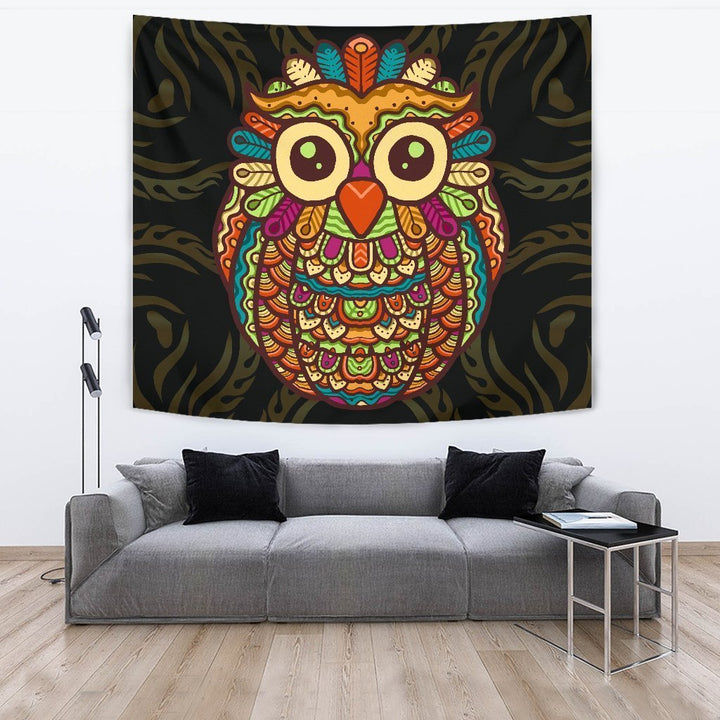 Colorful Owl Tapestry
