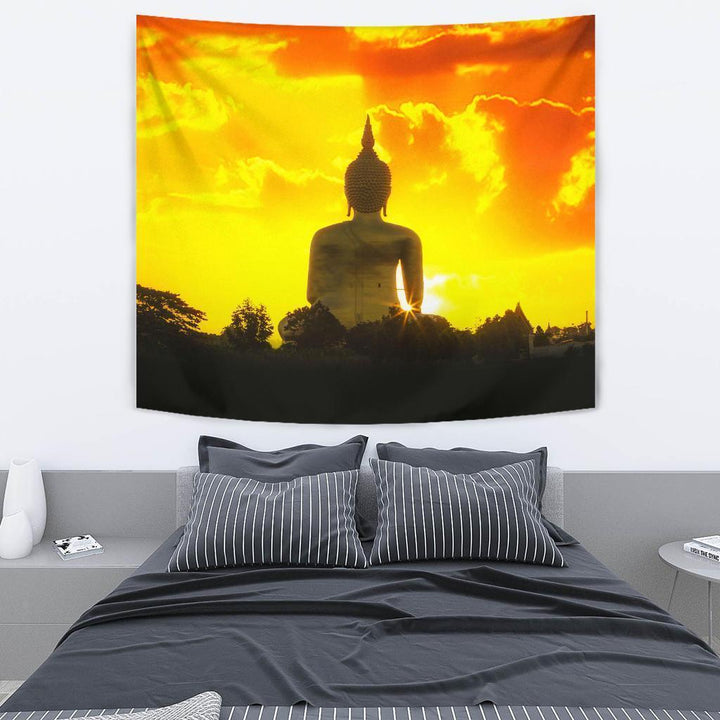 Yellow Buddha Tapestry