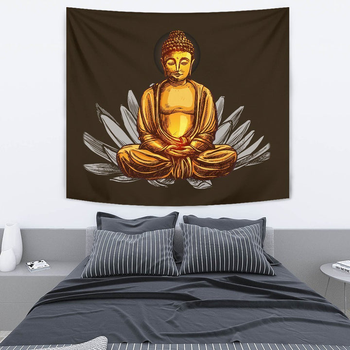 Buddha Lotus Tapestry