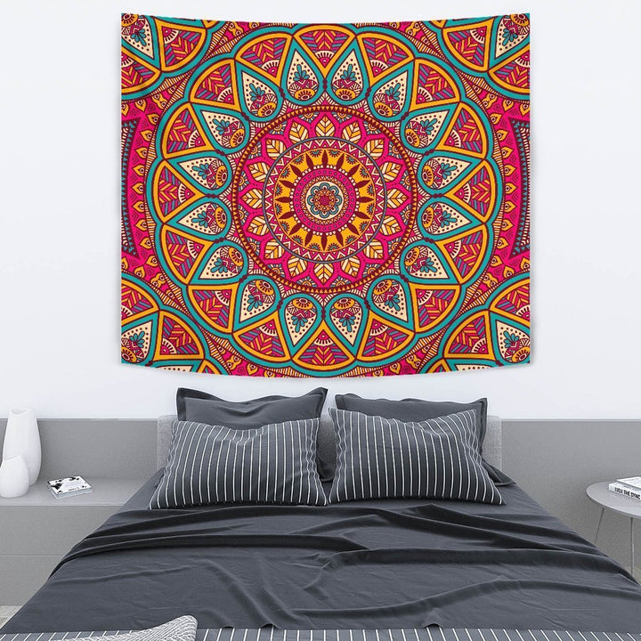 Pink Mandala Tapestry