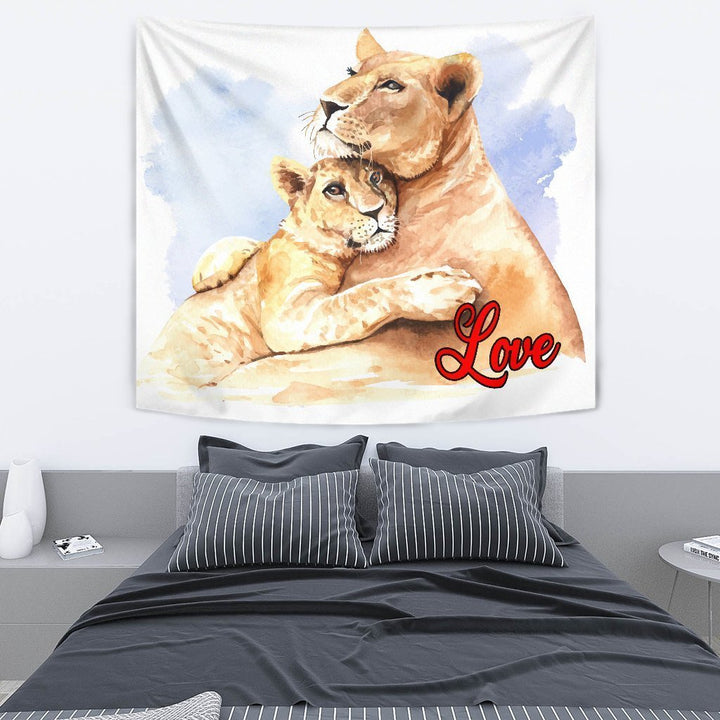 Love Lions Tapestry