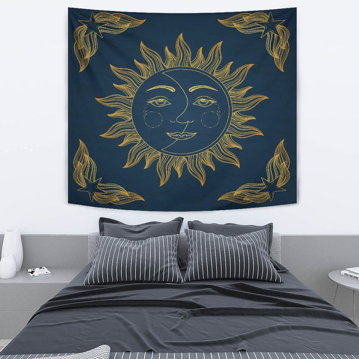 Blue Sun Tapestry