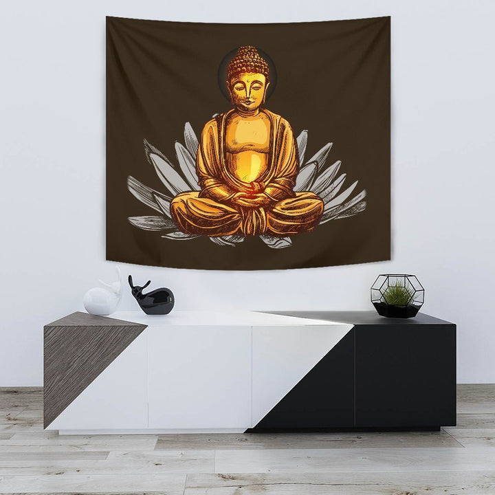 Buddha Lotus Tapestry