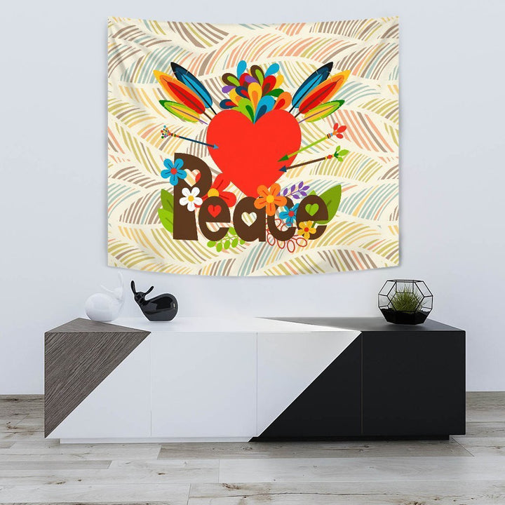 Peace Heart Tapestry