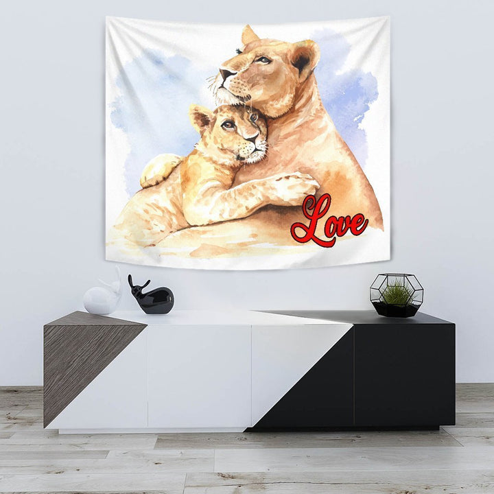 Love Lions Tapestry