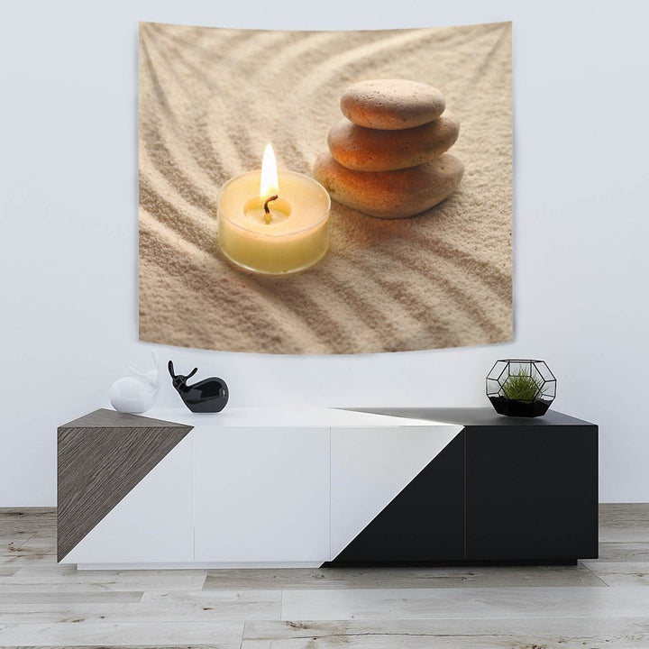 Candle and Stones Tapestry
