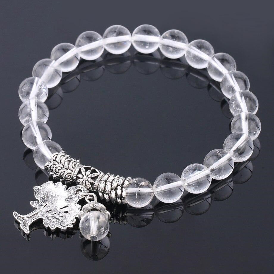 Tree of Life Charm Bracelet Spiritual Bead Crystals Stone Bracelet