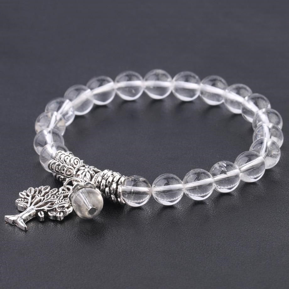 Tree of Life Charm Bracelet Spiritual Bead Crystals Stone Bracelet