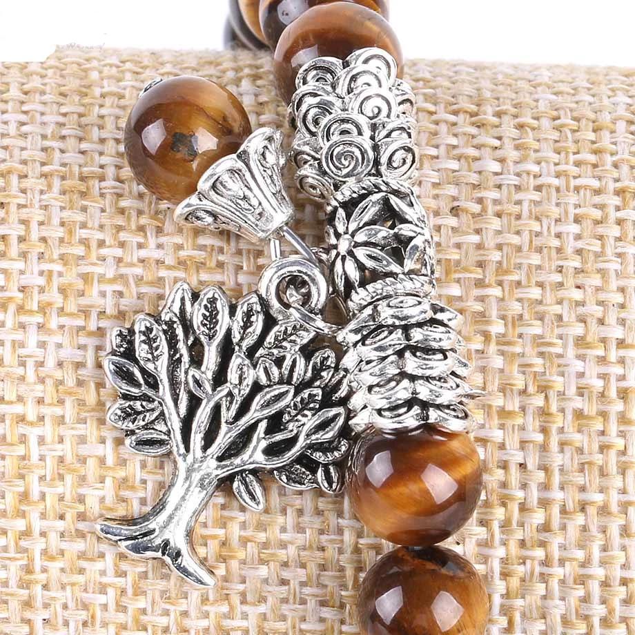 Tree of Life Charms Crystal Stone Bracelet
