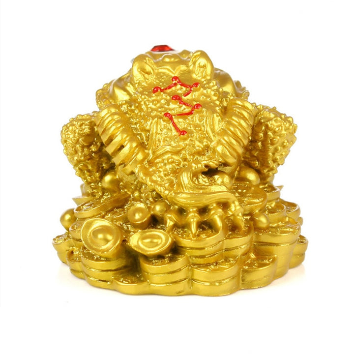 Feng Shui Lucky Frog Good Fortune Money Frog Gold Bronze