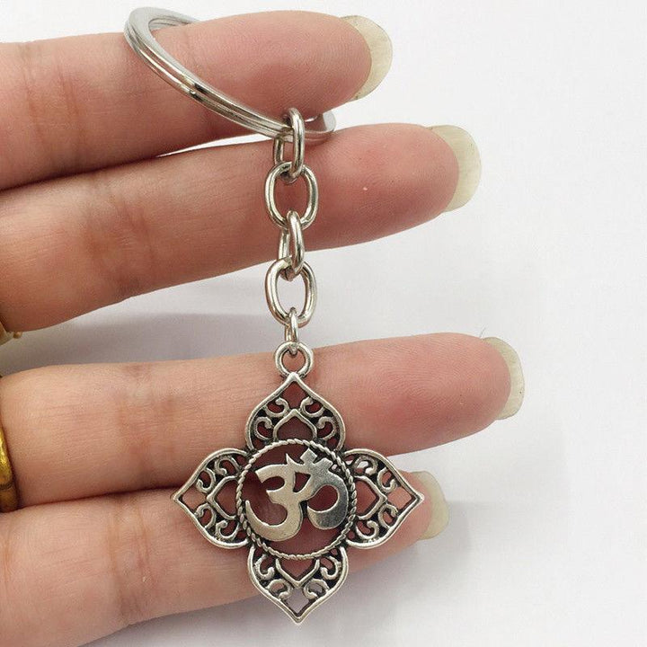 OM Key Chain Sacred Metal Key Ring