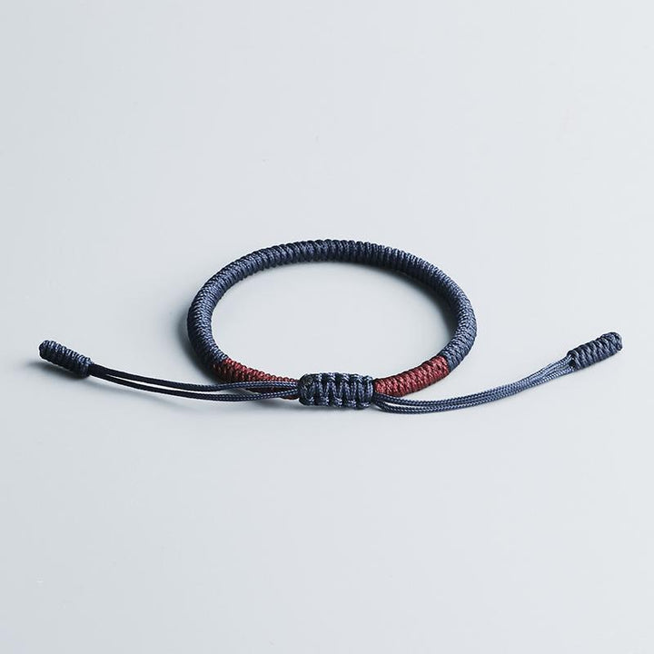 Handmade Knots Lucky Rope Bracelet Loyalty Adjustable Buddhist Spiritual Bracelet