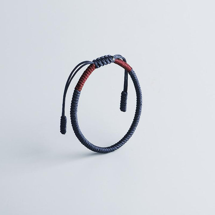 Handmade Knots Lucky Rope Bracelet Loyalty Adjustable Buddhist Spiritual Bracelet