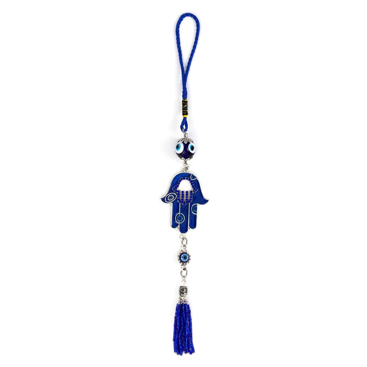Lucky Evil Eye Glass Bead Tassel Keychain Hamsa Hand Lucky Eye Symbol