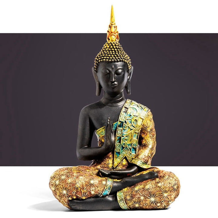 Hindu Buddha Statue Figurine Resin Miniature Figure
