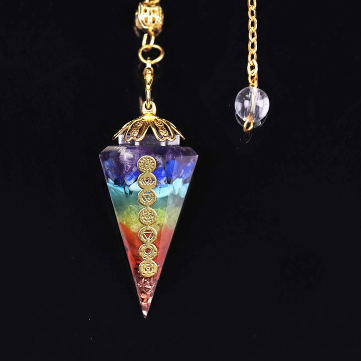 7 Chakra Crystal Energy Pendulum Balanced Spiritual Meditation Pendulum