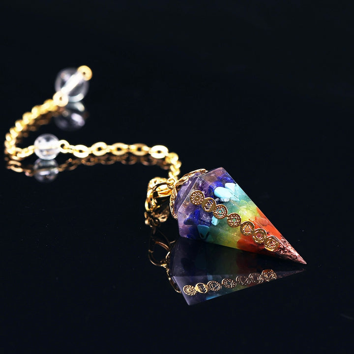 7 Chakra Crystal Energy Pendulum Balanced Spiritual Meditation Pendulum