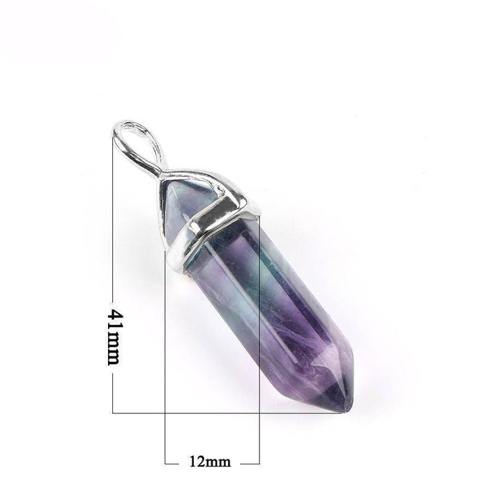 Natural Stone Point Pendulum Pendant Necklace Lapis Lazuli Chakra Charm Necklace
