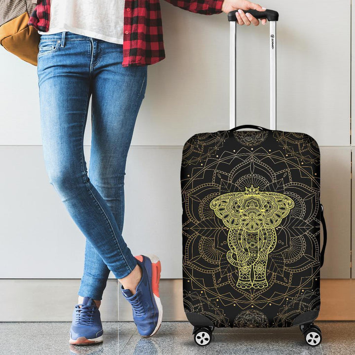 Elephant Mandala Luggage Cover