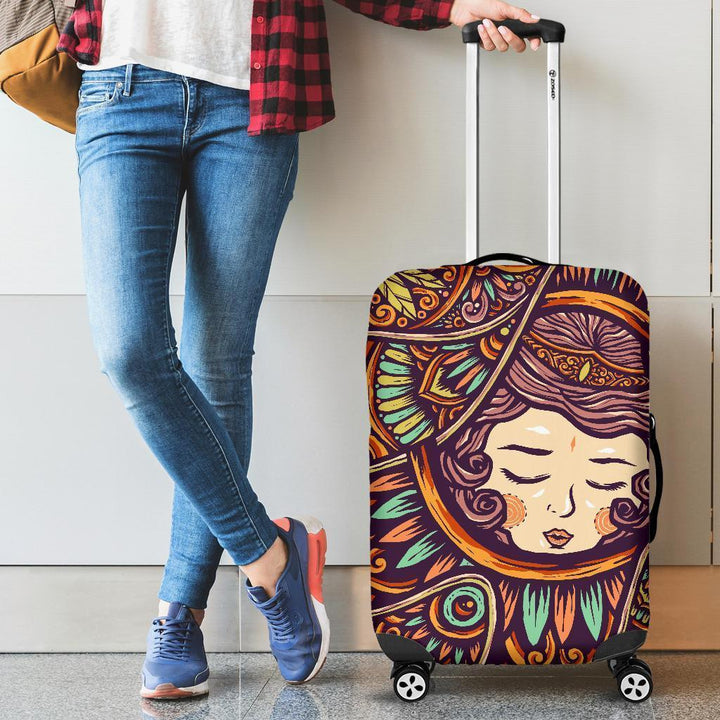 Woman Abstract Luggage Cover