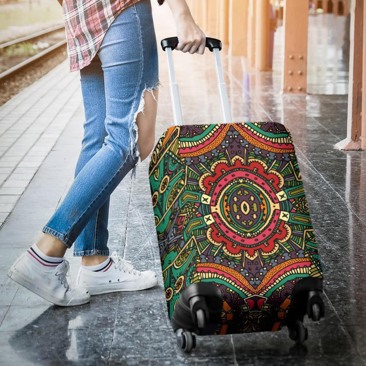 Colorful Mandala Design Luggage Cover