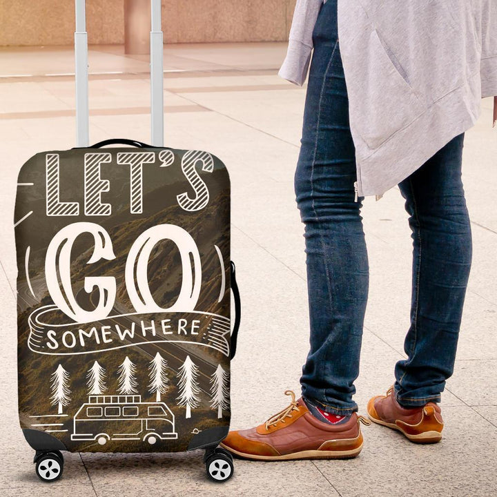 Let's Go Somewhere Luggage Cover
