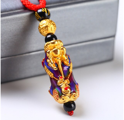 Lucky Feng Shui Pixiu Necklace Good Luck Charm Feng Shui Dragon Pi Xiu Pendant
