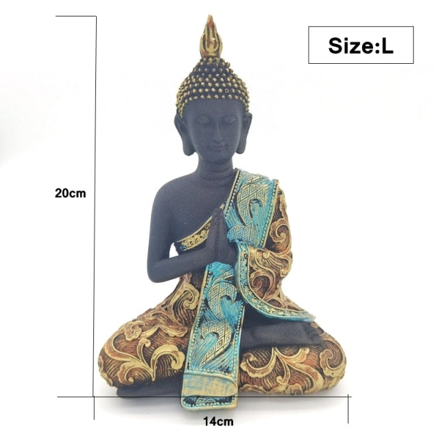 Hindu Buddha Statue Figurine Resin Miniature Figure