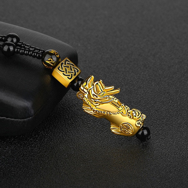 Feng Shui Pi Xiu Necklace Personalized Pixiu Black Necklace Charm
