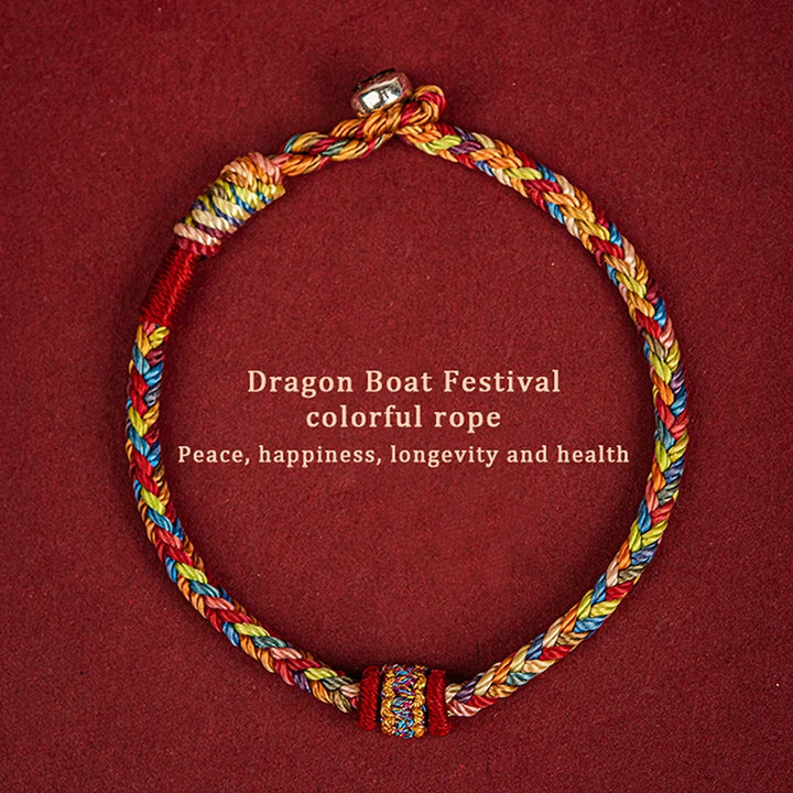 Handmade Braided Bracelet Colorful Thread Good Luck Buddha Knot Bracelet