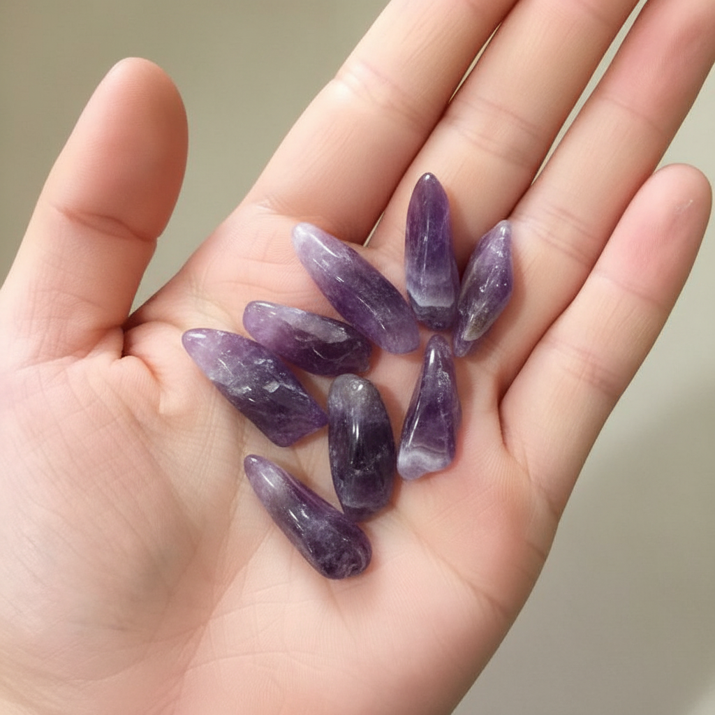 Amethyst Wolf Tooth Crystal Points | Natural Purple Stone