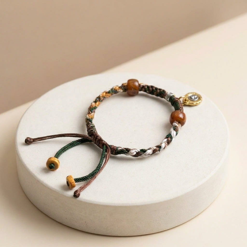 Tibetan Knot Rope Bracelet | Traditional Sliding Band