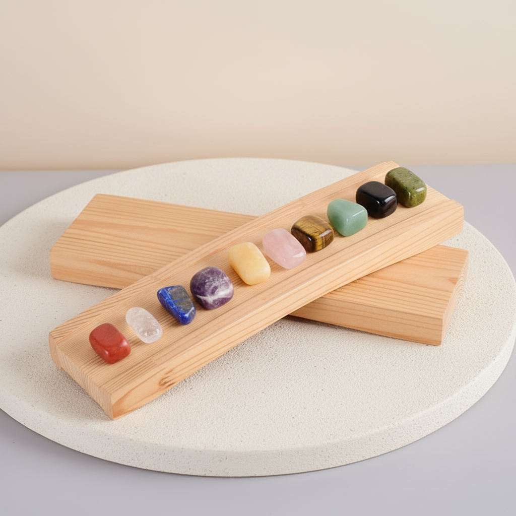 10-Piece Beginner Crystal Kit for Energy Reset - Natural Chakra Gemstones