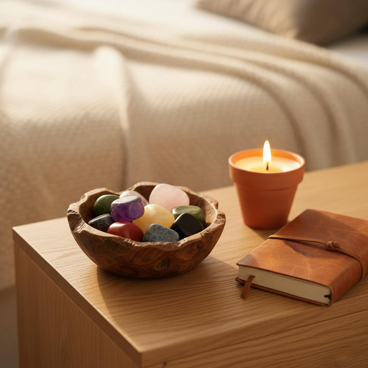 10-Piece Beginner Crystal Kit for Energy Reset - Natural Chakra Gemstones