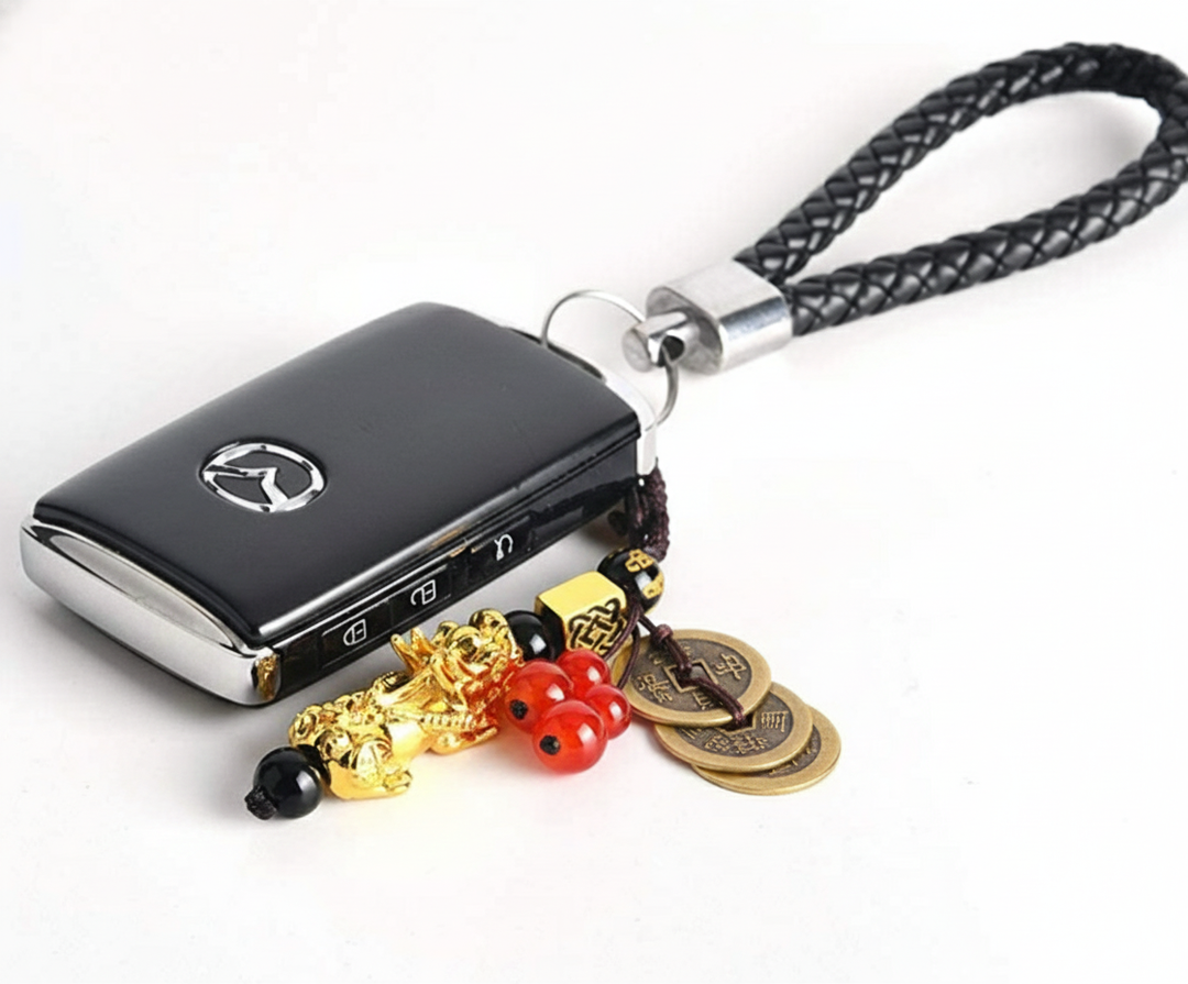 Feng Shui Car Key Pendant Pixiu Keychain Good Luck Charm