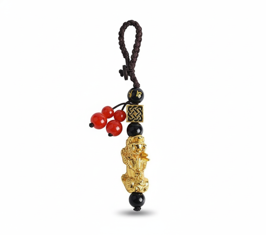 Feng Shui Car Key Pendant Pixiu Keychain Good Luck Charm