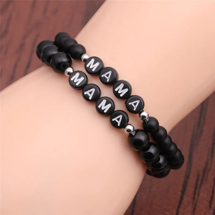 Black Obsidian Couple Bracelet Matching Beads Bracelet