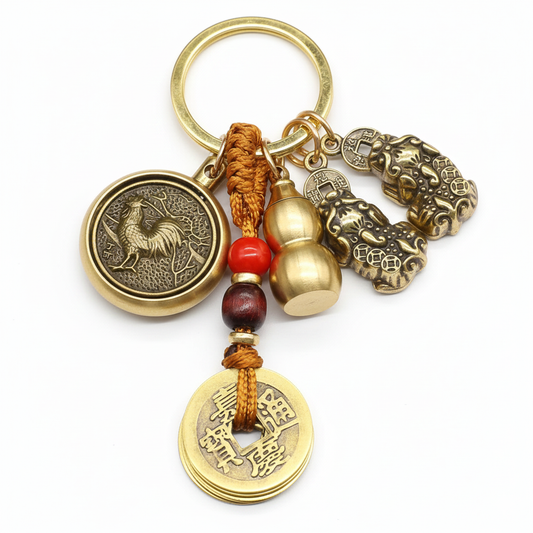 Pixiu Rooster Keychain | Symbolic Charm